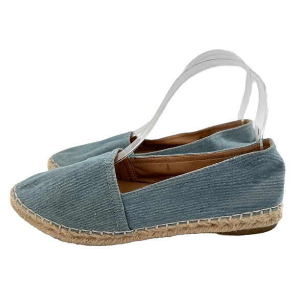 Espirit womens Wyoming flats size 6.5 blue denim pointy toe Espadrilles loafers - Picture 5 of 12